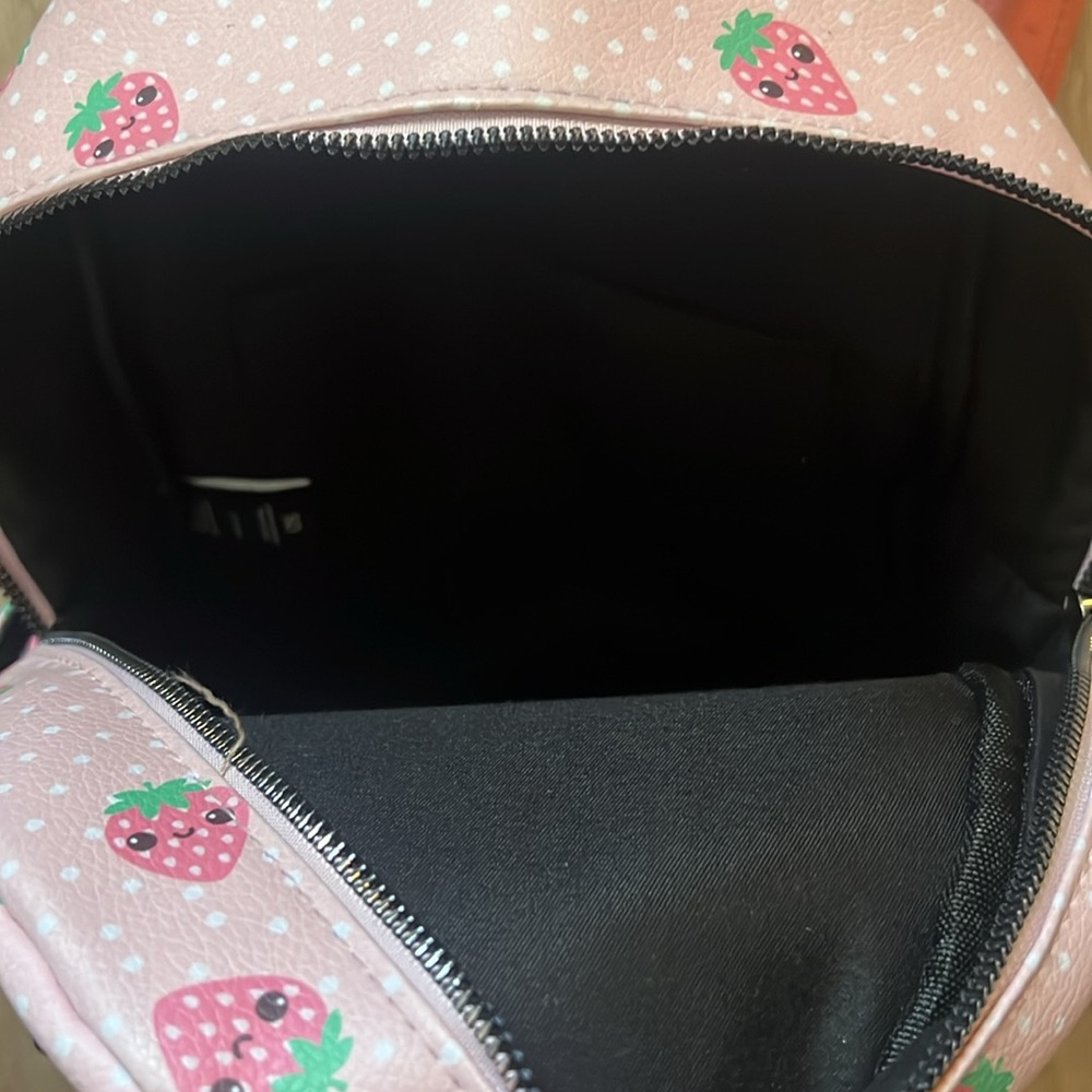 Strawberry Print Mini-Backpack - Picture 6 of 8